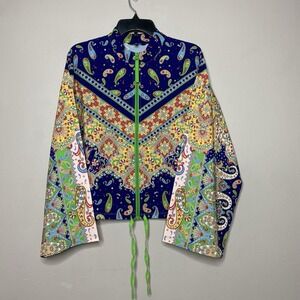 Johnny‎ Was Bee Active Women XL Jacket Breamar Night Kimono Sleeve Drop Shoulder